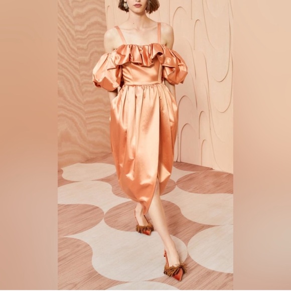 NWT‎ Ulla Johnson Lelita Midi Dress in Copper Sz 0 $1240 - Picture 5 of 12